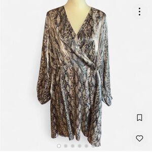 Ava & Viv Snake print wrap dress Size 3X #snakedress